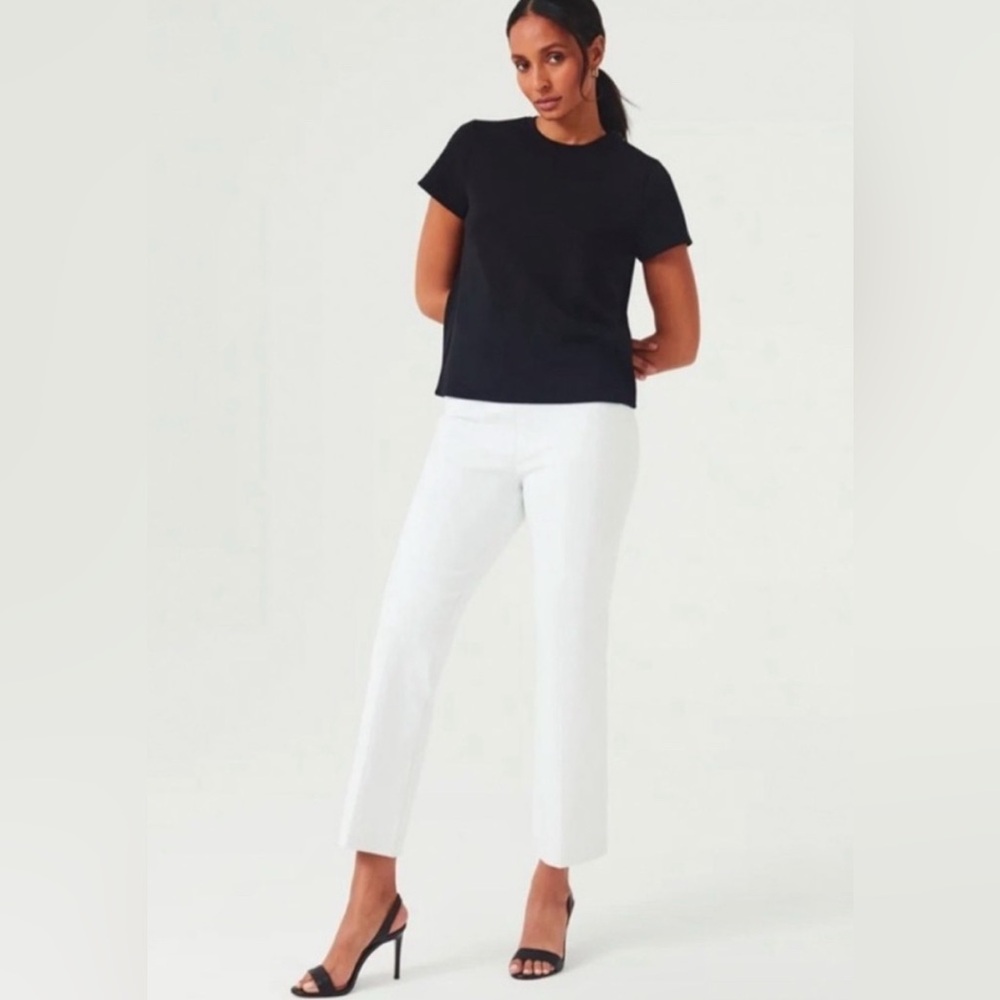 Spanx Classic White Ultimate Opacity On The Go Kick Flare Pants EUC Size Small P